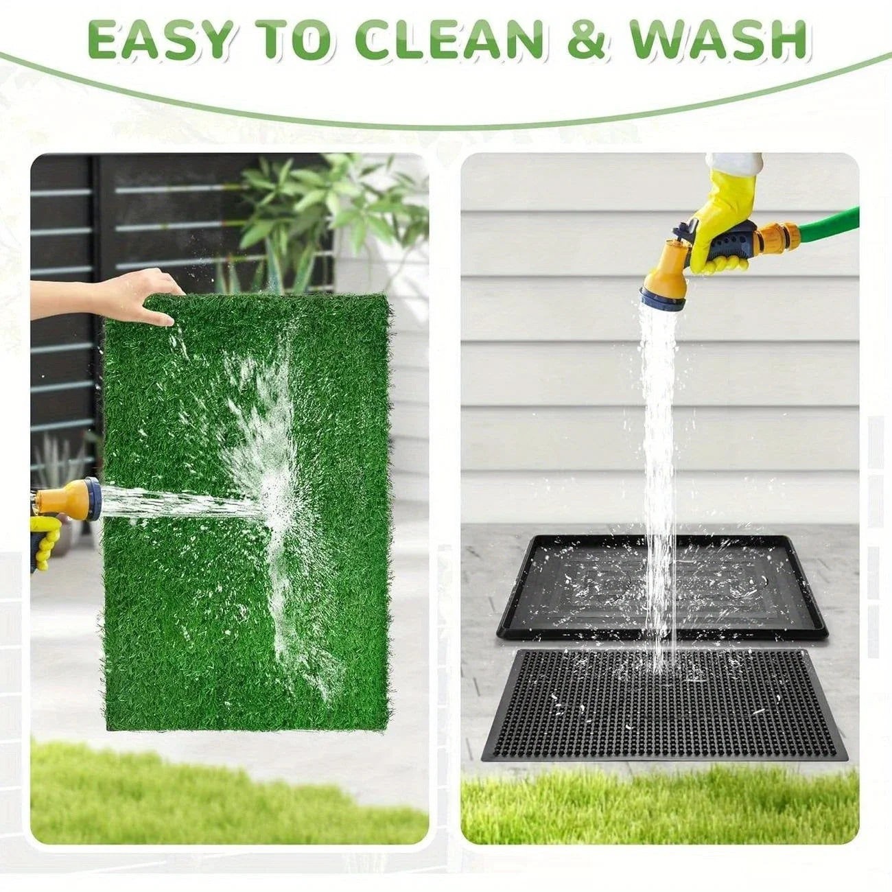 Hign-concerned Portable Drainage Dog Toilet With Turf Mat