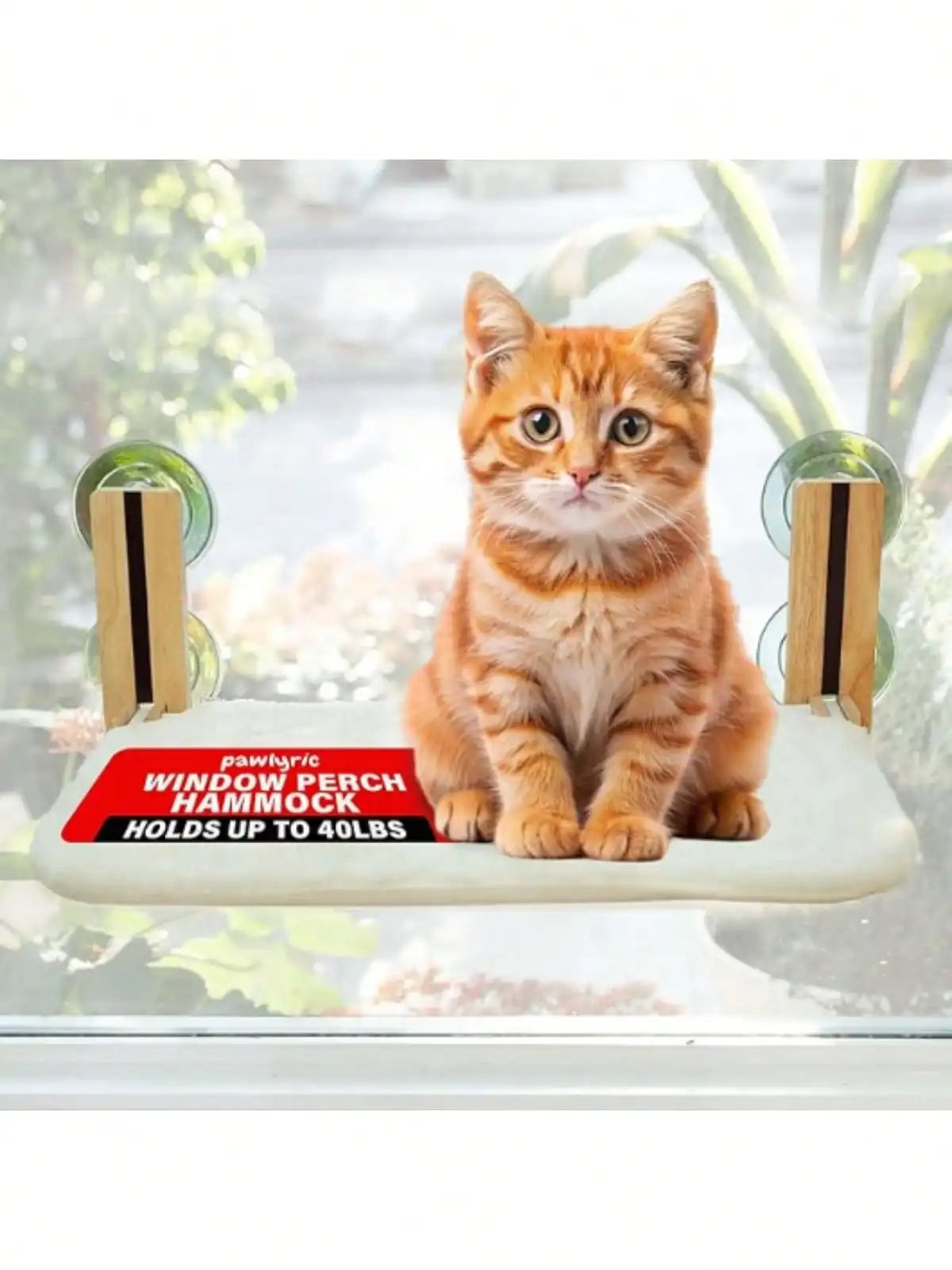 Cordless CN Cat Window Perch Metal Frame Suction Cups Cover