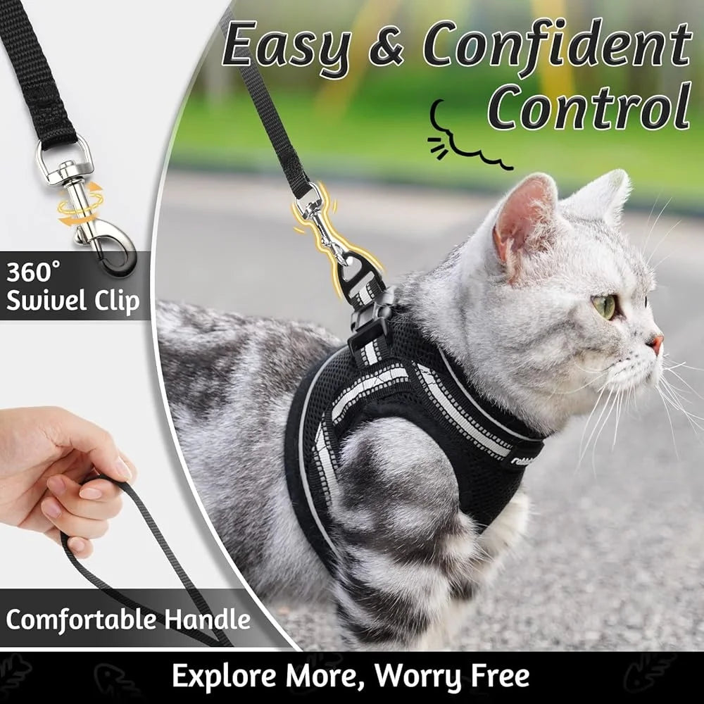 Fujian Cat Harness And Leash Set Escape Proof Reflective Vest
