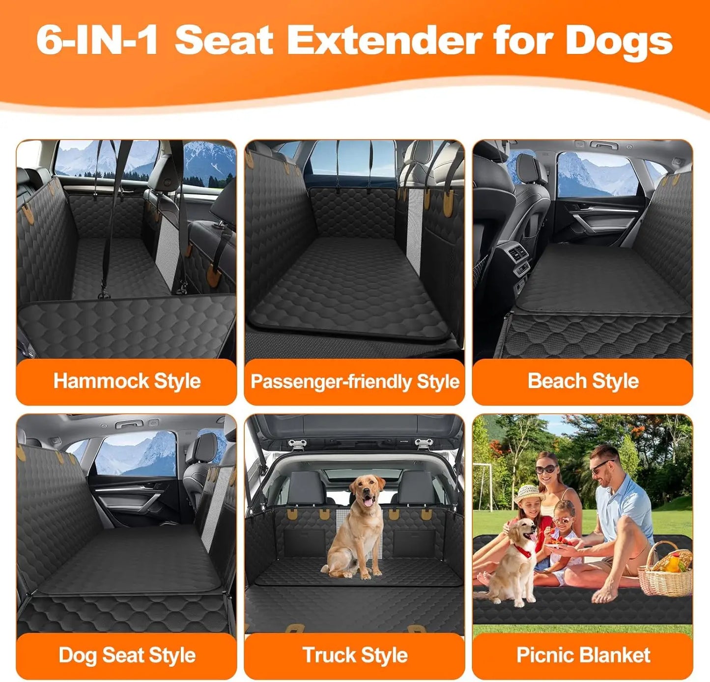 WedyvkoCN Waterproof Dog Car Seat Cover Hammock Protector