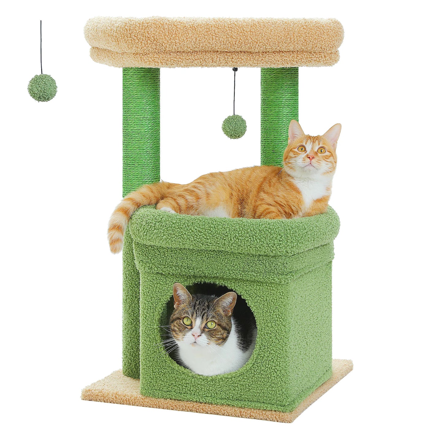 PEQULTICN Cat Tree Tower With Cozy Condo And Perch For Cats