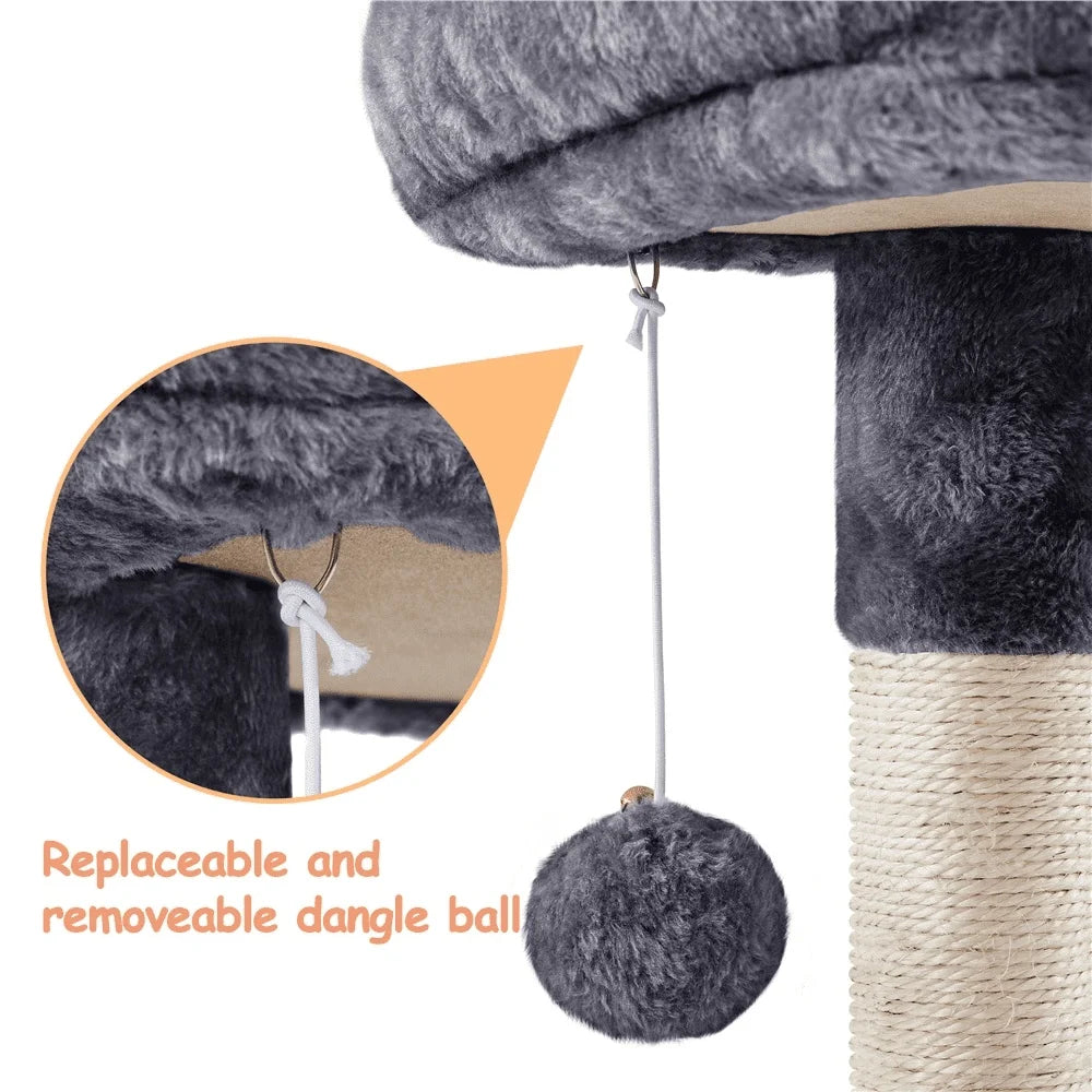 XMSJ Cat Tree Tower With Condo Nest And Scratching Posts