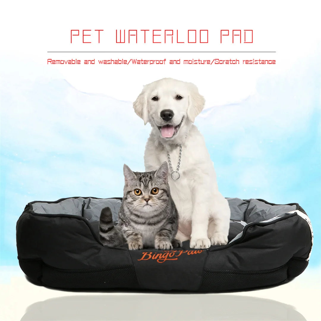 BingoPaw Waterproof Large Soft Dog Bed With Oxford Cover