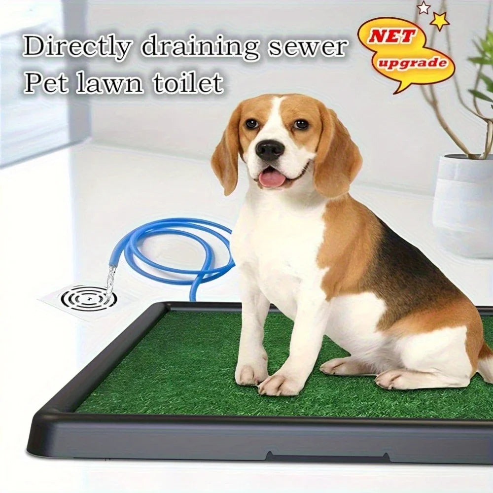 Hign-concerned Portable Drainage Dog Toilet With Turf Mat