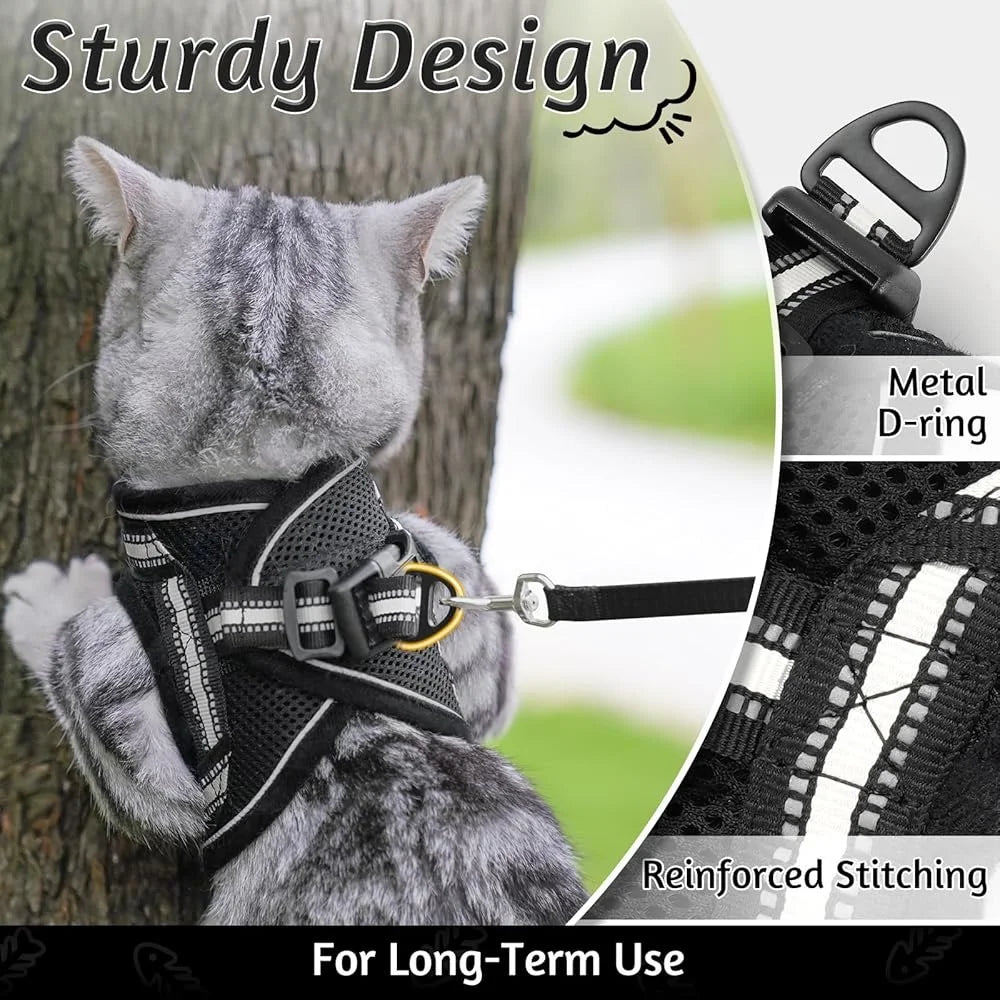 Fujian Cat Harness And Leash Set Escape Proof Reflective Vest