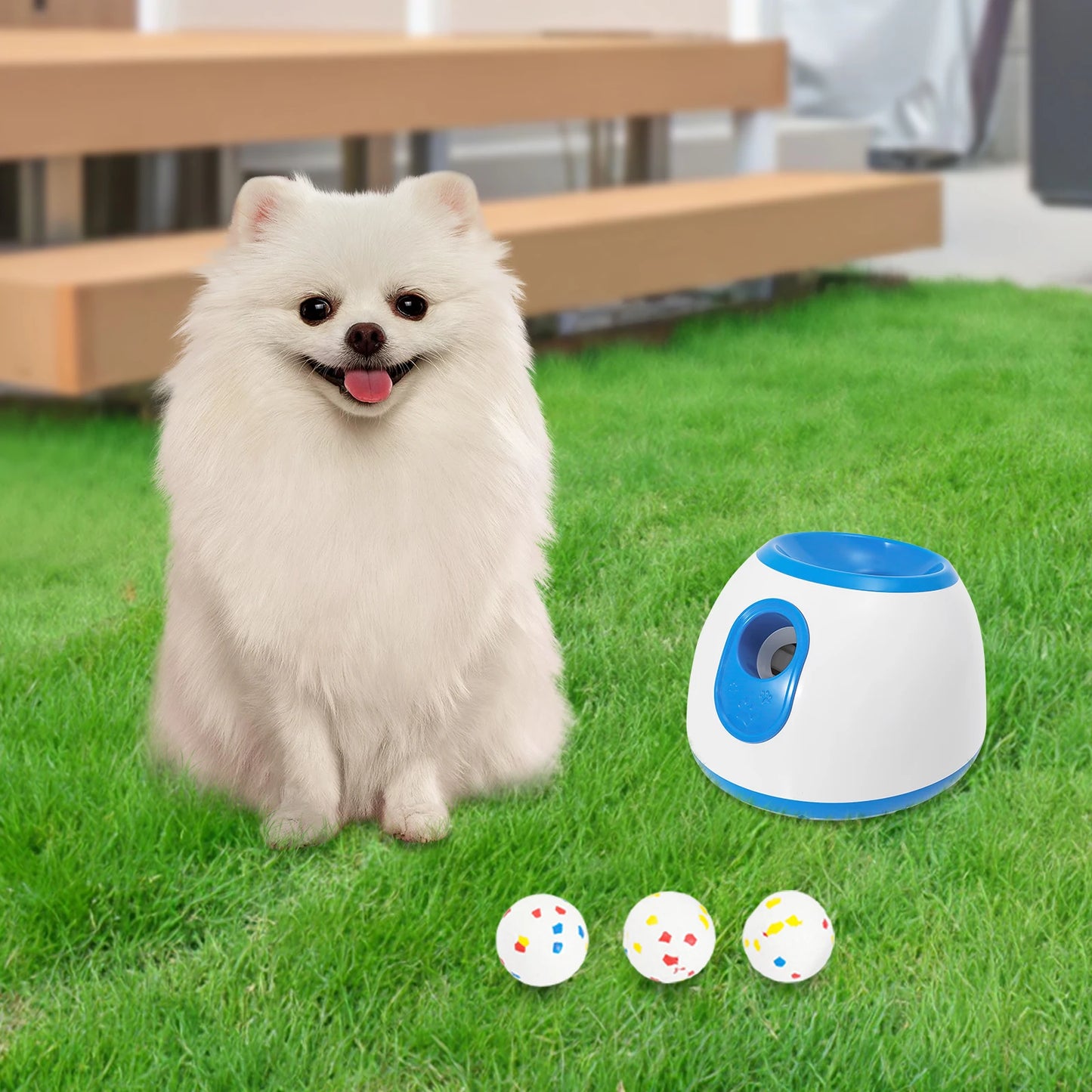 Bymaocar Automatic Ball Launcher For Dogs Adjustable Throw