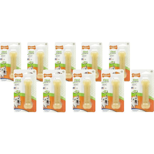 Nylabone FlexiChew Chicken Flavored Bone Dog Chew Toy