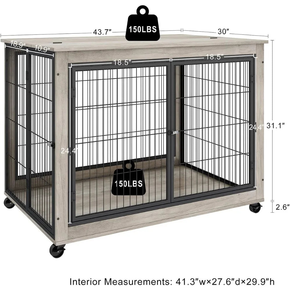 Luck And Ray's Pet Supplies Wooden Dog Crate Kennel