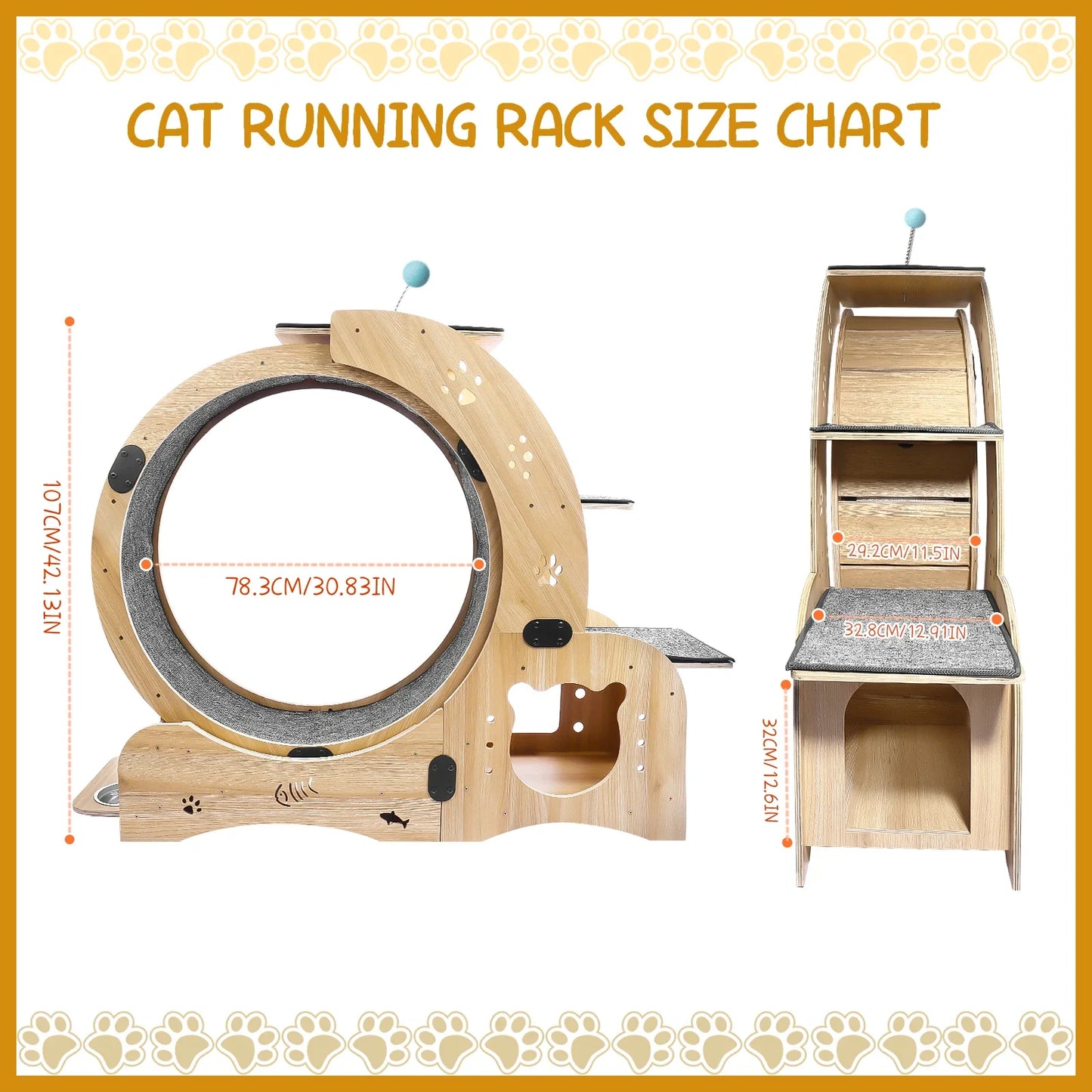 Guangdong 4 In 1 Cat Treadmill With Ladders Shelf Bowls