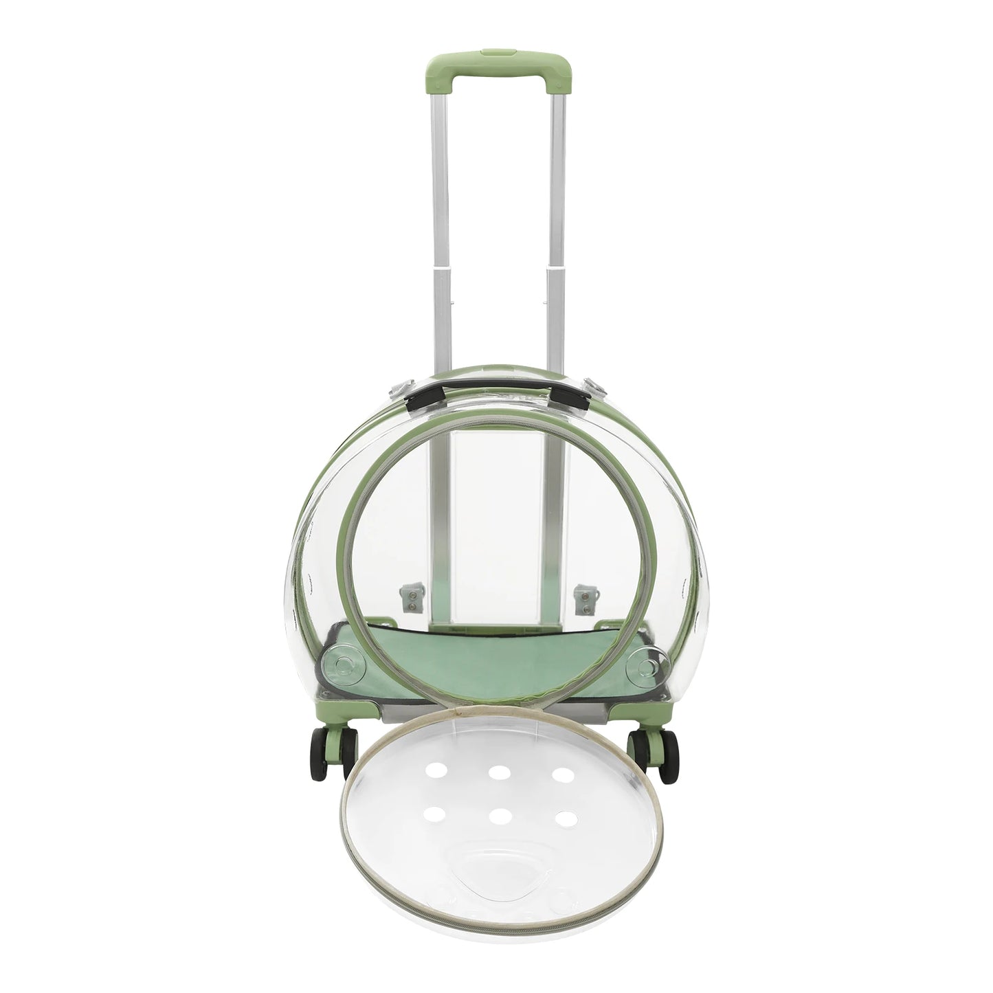 Breed Breathable Cat Carrier With Rolling Wheels For Cats