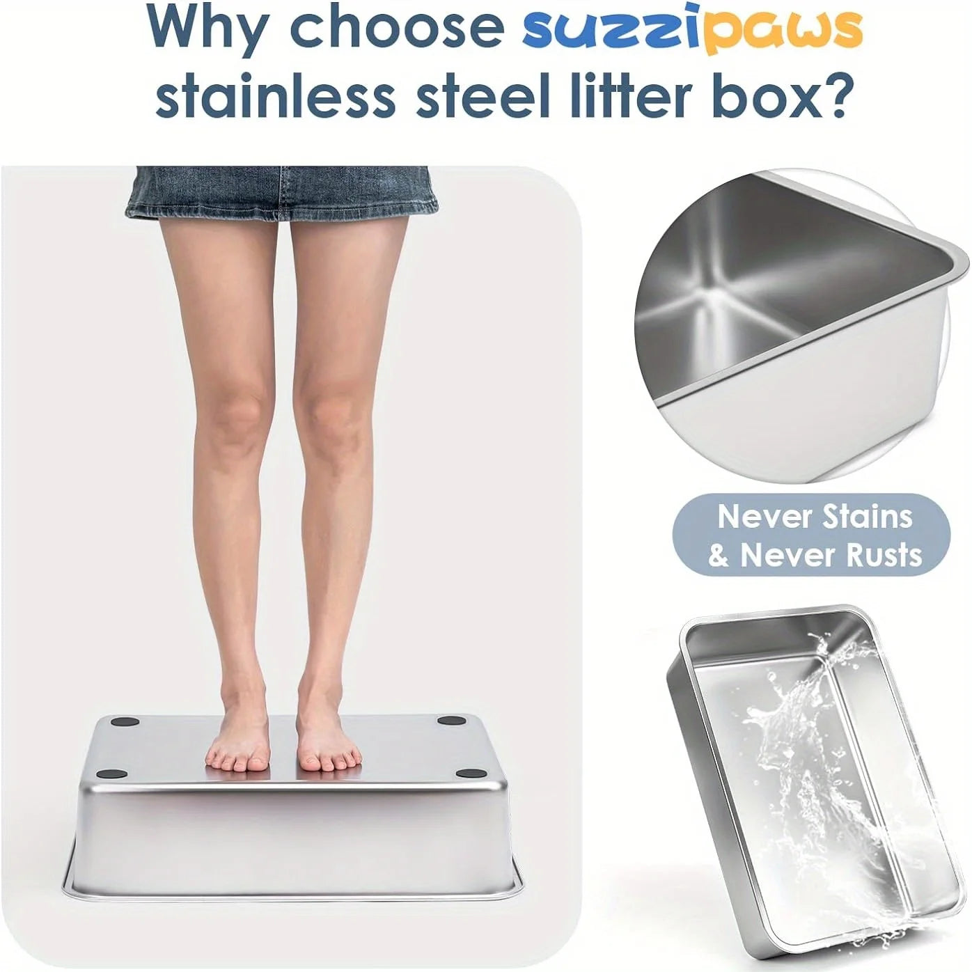 Feature Self Cleaning Cat Litter Box With Foot Pedal Odor