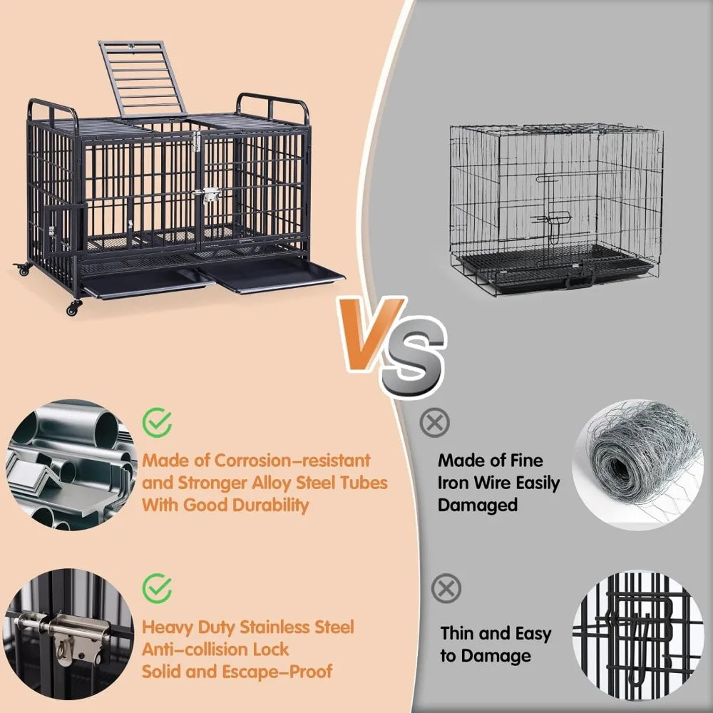 Hign Concerned Heavy Duty Dog Crate Furniture Indoor Kennel