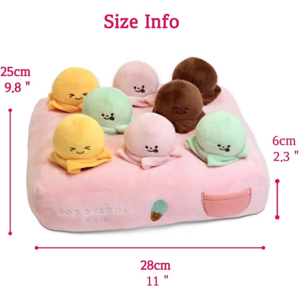 Hign-concerned Enrichment Dog Puzzle Snuffle Mat Ice Cream Cart