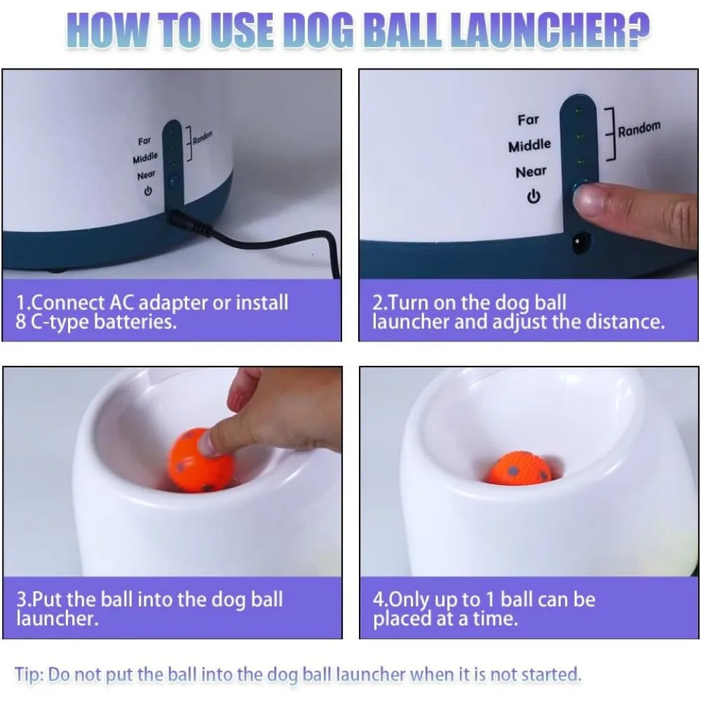 Hign-concerned Automatic Ball Launcher For Dogs 4 Distances