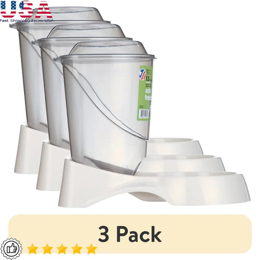 XMSJ Auto Feeder 3 Pack Cats And Small Dogs Dispenser