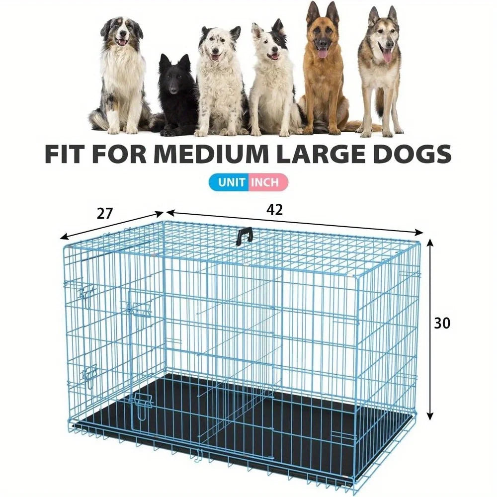 Luck And Rays Folding Wire Kennel Heavy Duty Dog Crate