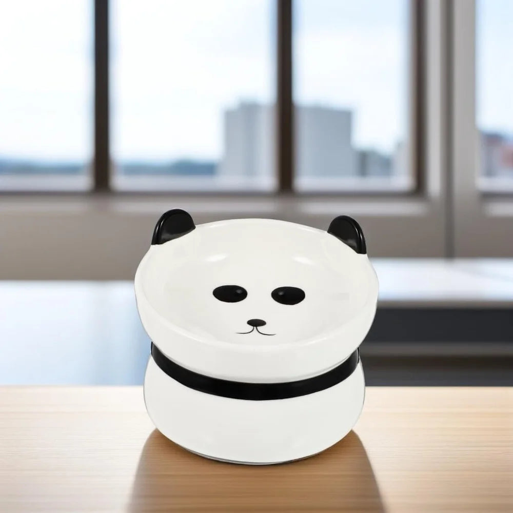 XMSJ Ceramic Pet Feeder Bowl Elevated Design Easy Clean