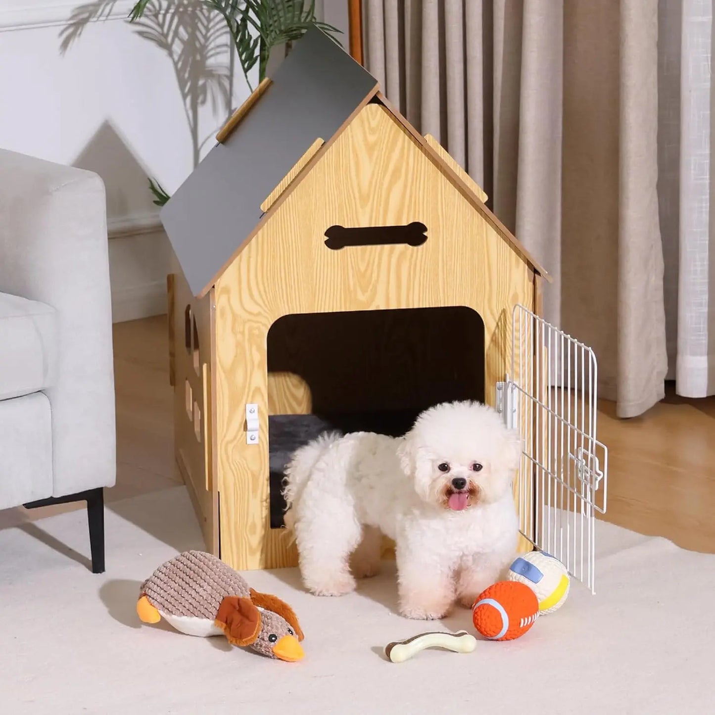 Sichuan Dog House Indoor for Dogs and Cats Cozy Wooden