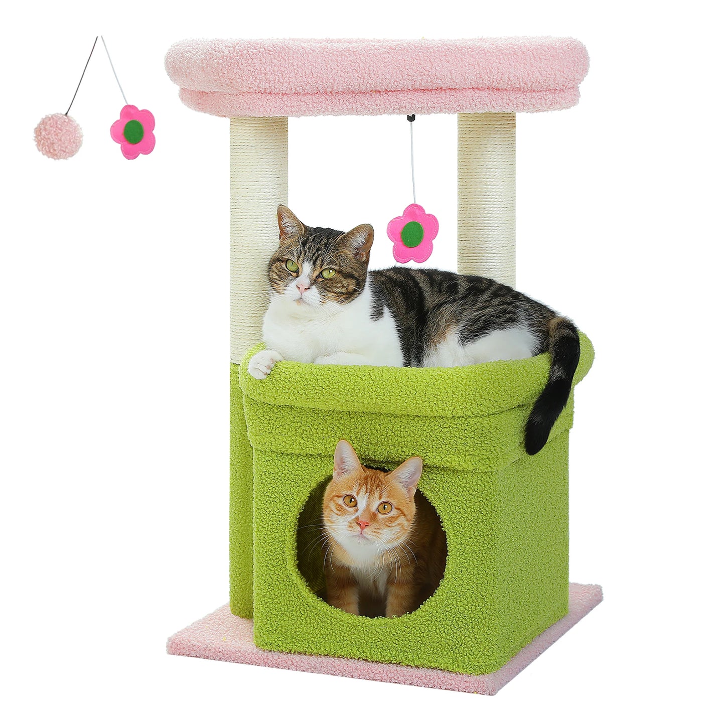 PEQULTICN Cat Tree Tower With Cozy Condo And Perch For Cats
