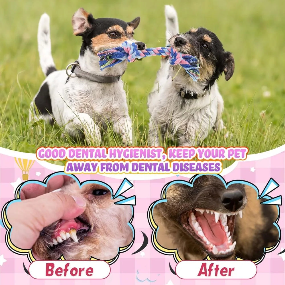 Syhood 48 Pcs Dog Toys Bulk Chew Ropes Tug Of War Aggressive