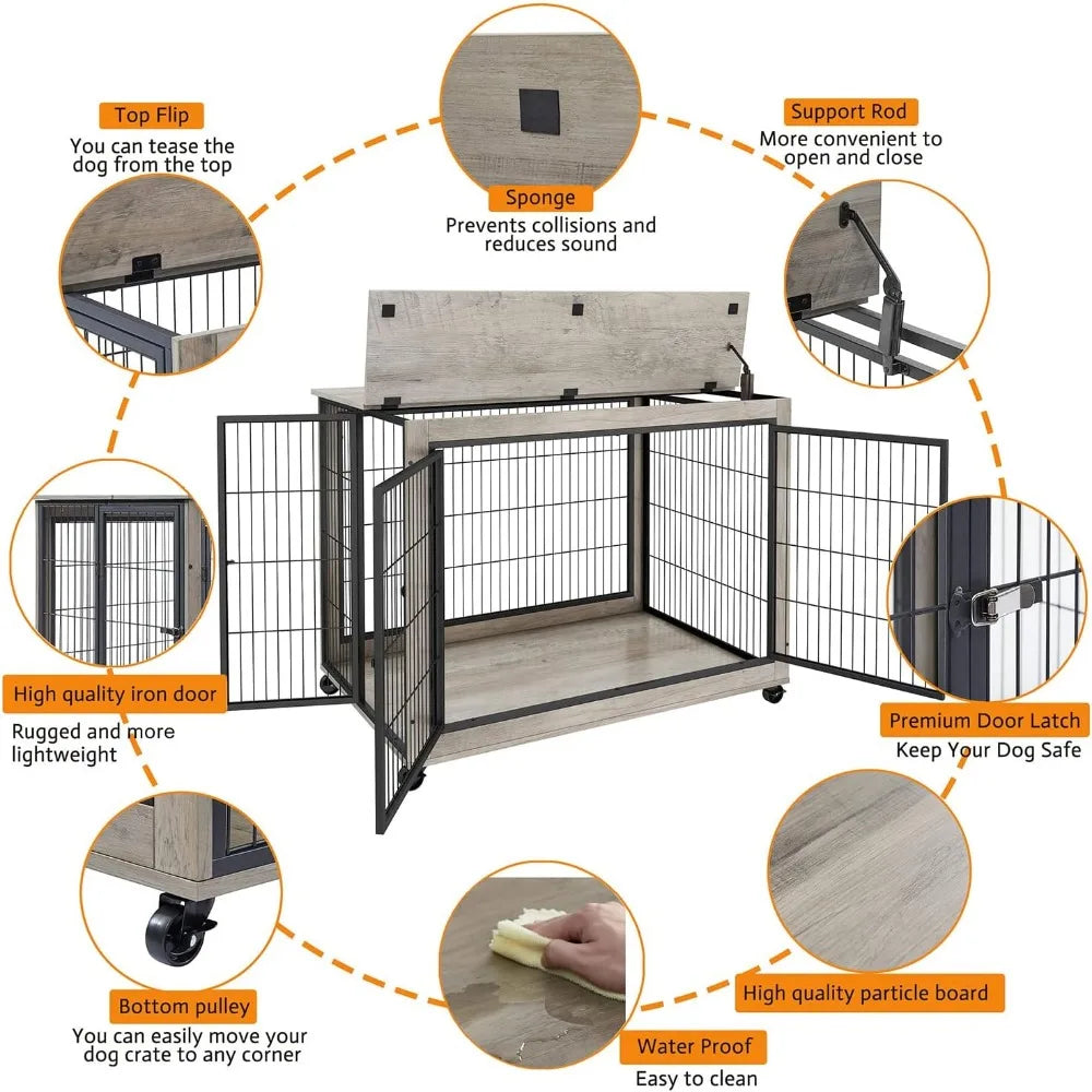 Luck And Ray's Pet Supplies Wooden Dog Crate Kennel
