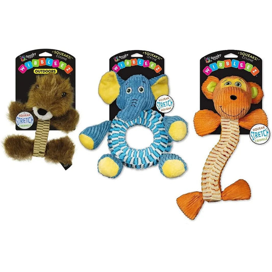 Hign-concerned Spunky Pup Wibbleez 3-Piece Tug Plush Toys