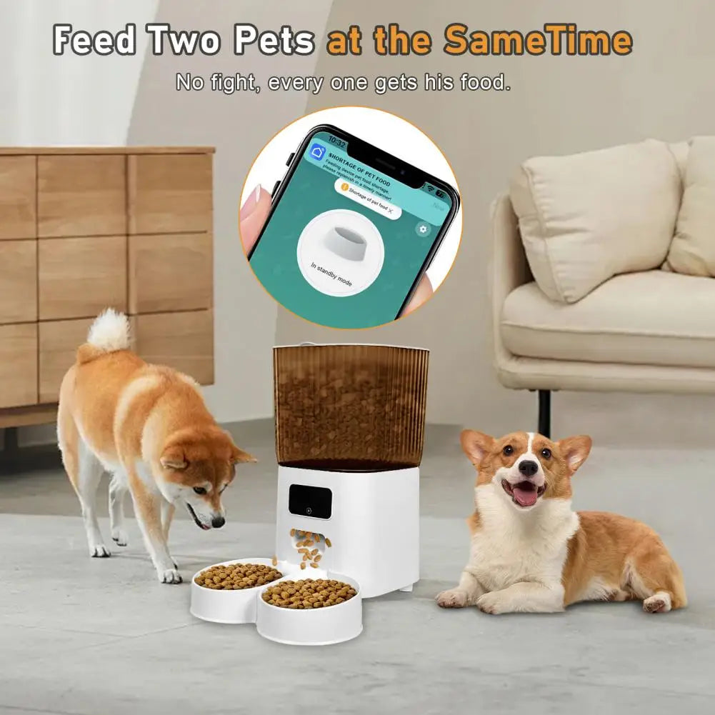 Luck And Rays Pet Supplies Smart Pet Feeder With Dual Bowls