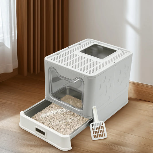 Feature Stainless Steel Cat Litter Box With Lid Front Entry