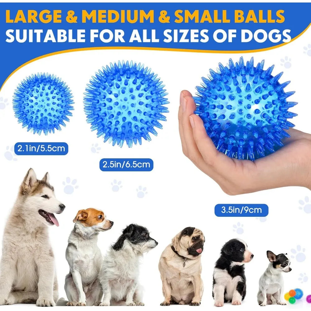 Hign Concerned 50 Pack Squeaky Spiky Dog Toys for Chewers