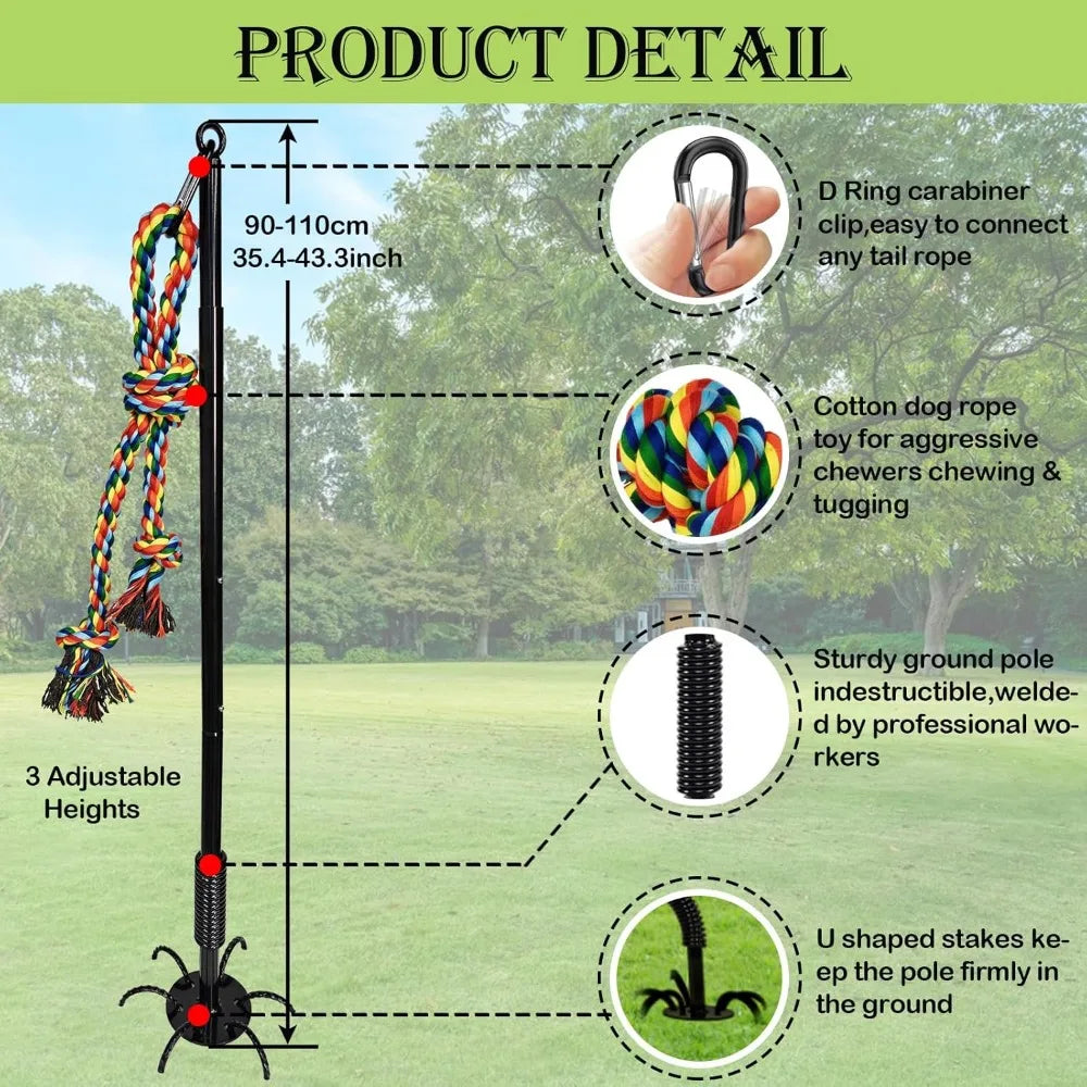 Hign-concerned Outdoor Tether Tug Dog Toy For Yard Play