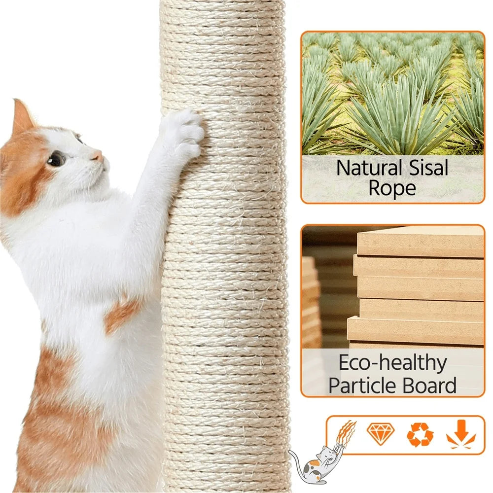 XMSJ Cat Tree Tower With Condo Nest And Scratching Posts