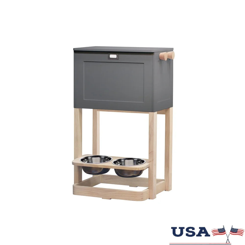 XMSJ Scandinavian Style Elevated Pet Feeder Station