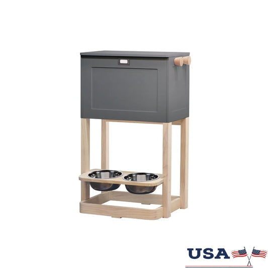 XMSJ Scandinavian Style Elevated Pet Feeder Station