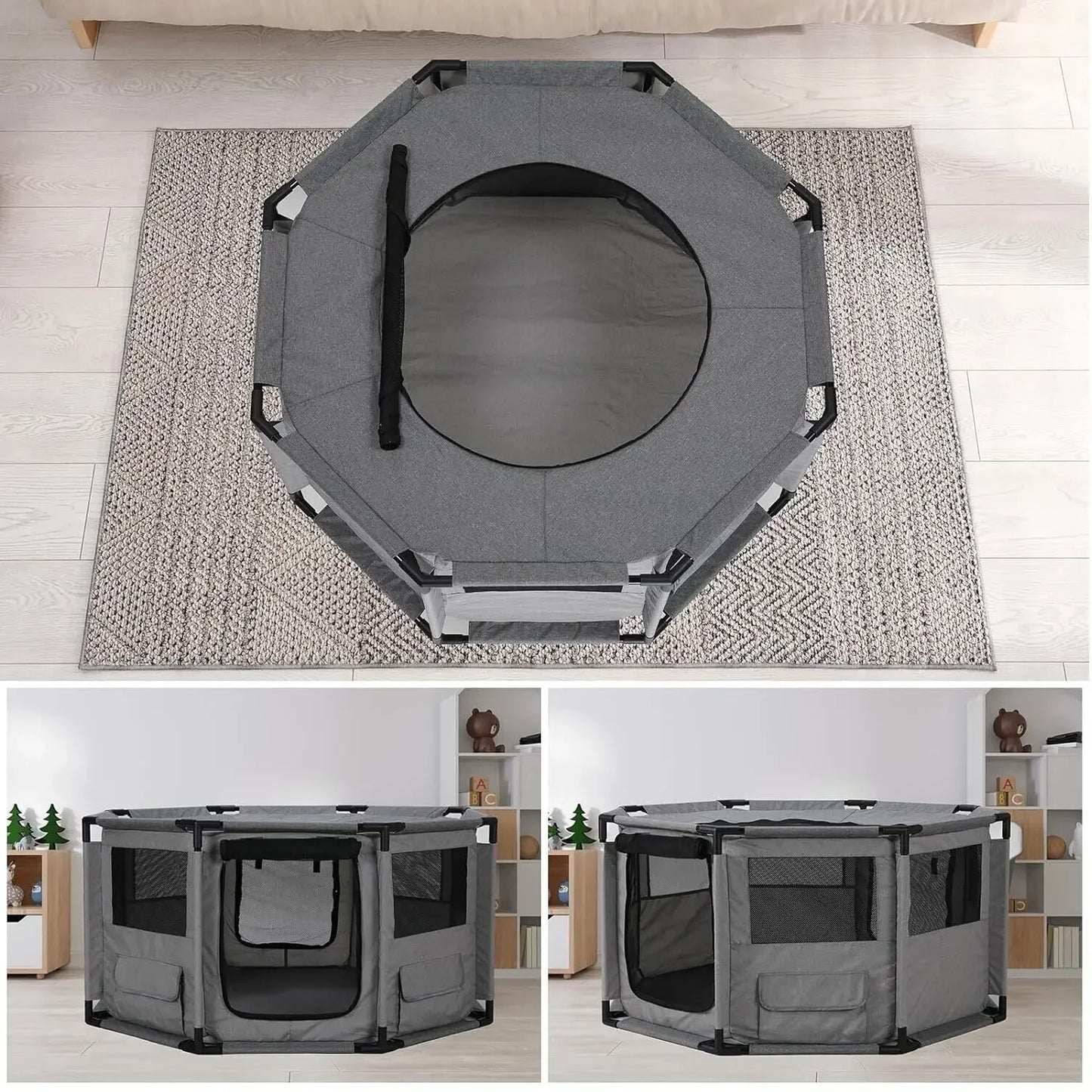 Dog Playpen Portable Pet Exercise Cage Kennel Outdoor