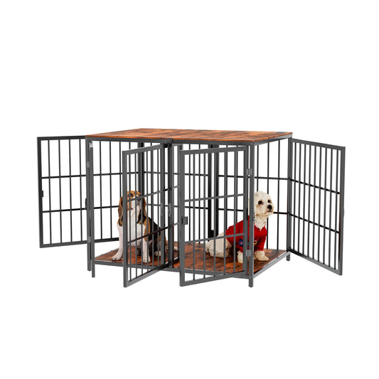 BINGOPAWH Heavy Duty Dog House End Table With Four Doors