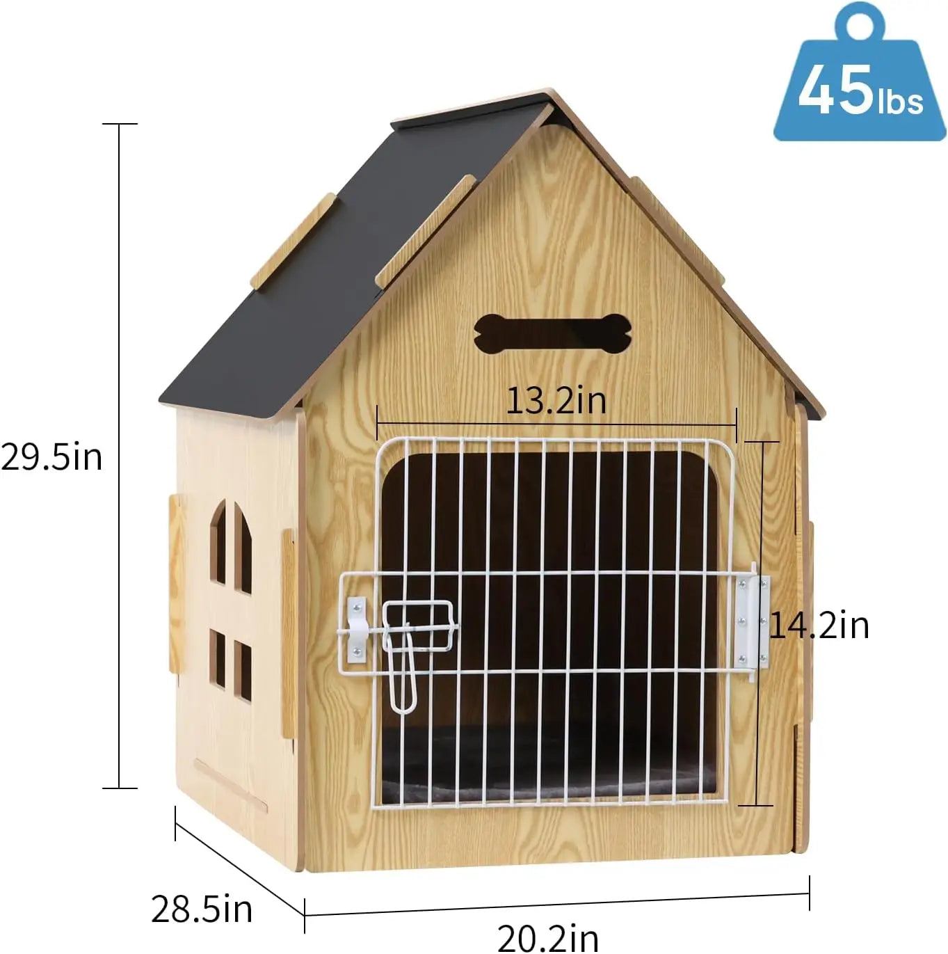 Sichuan Dog House Indoor for Dogs and Cats Cozy Wooden