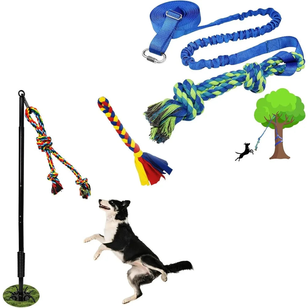Hign-concerned Outdoor Tether Tug Dog Toy For Yard Play