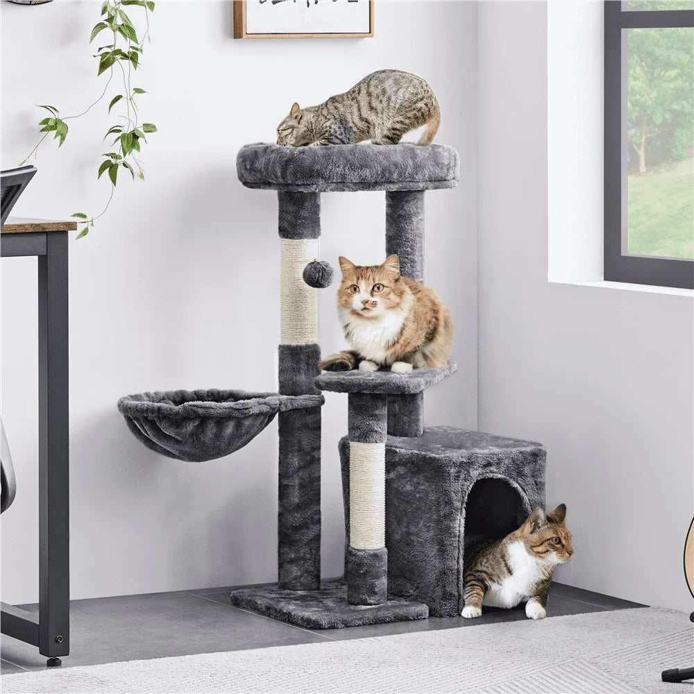 XMSJ Cat Tree Tower With Condo Nest And Scratching Posts