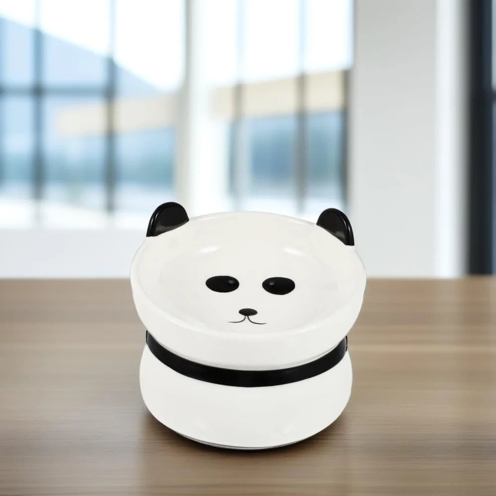 XMSJ Ceramic Pet Feeder Bowl Elevated Design Easy Clean