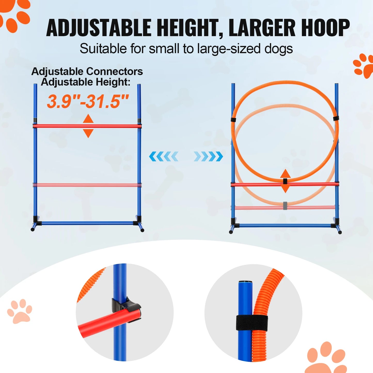 SucceBuy Dog Agility Equipment 4 Piece Hurdle Set Kit