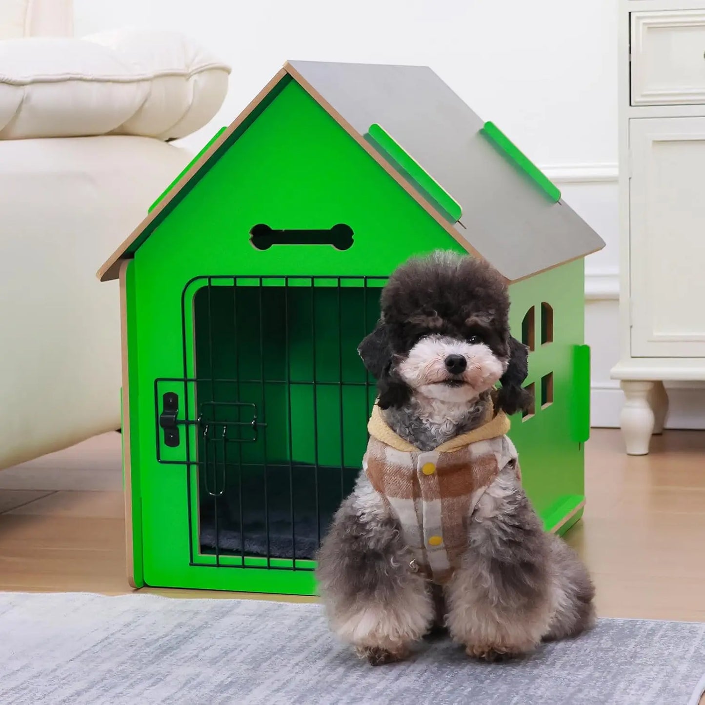 Sichuan Dog House Indoor for Dogs and Cats Cozy Wooden