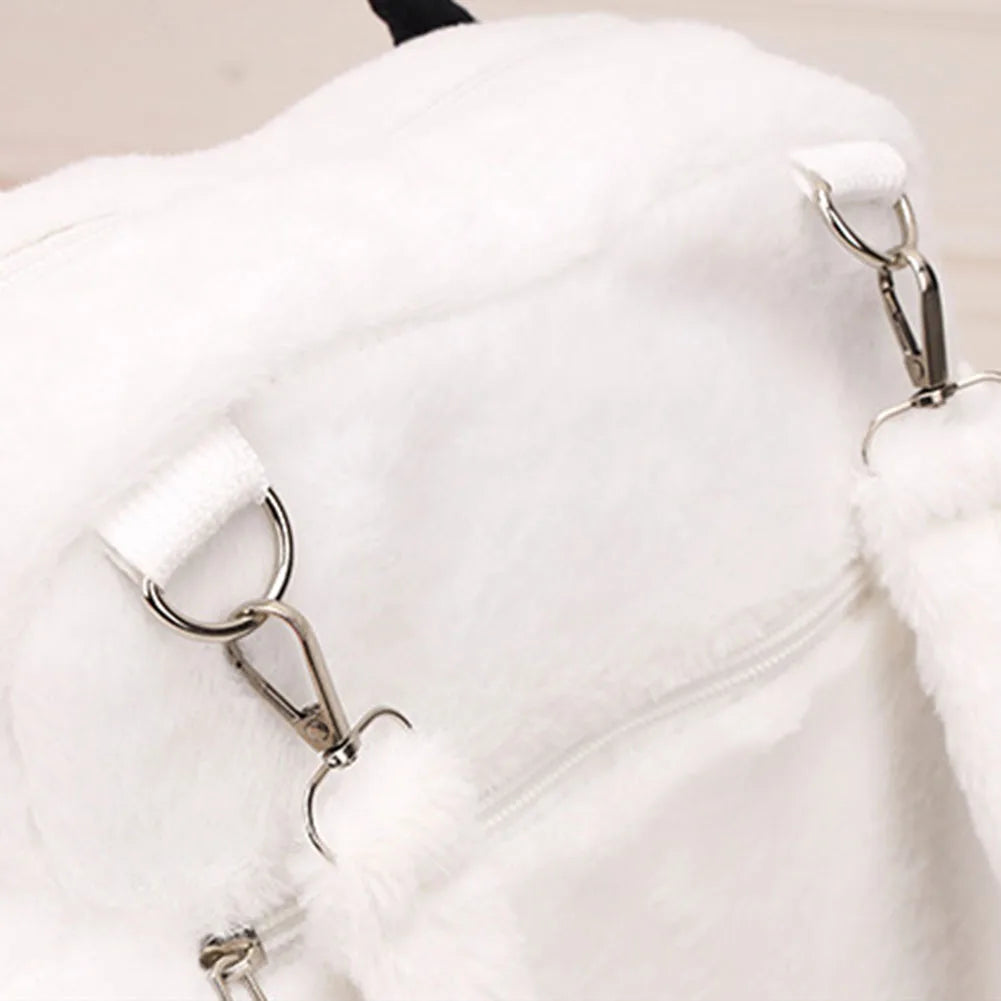 APWIKOGER Cat Paw Plush Backpack For Women Girls School Bag