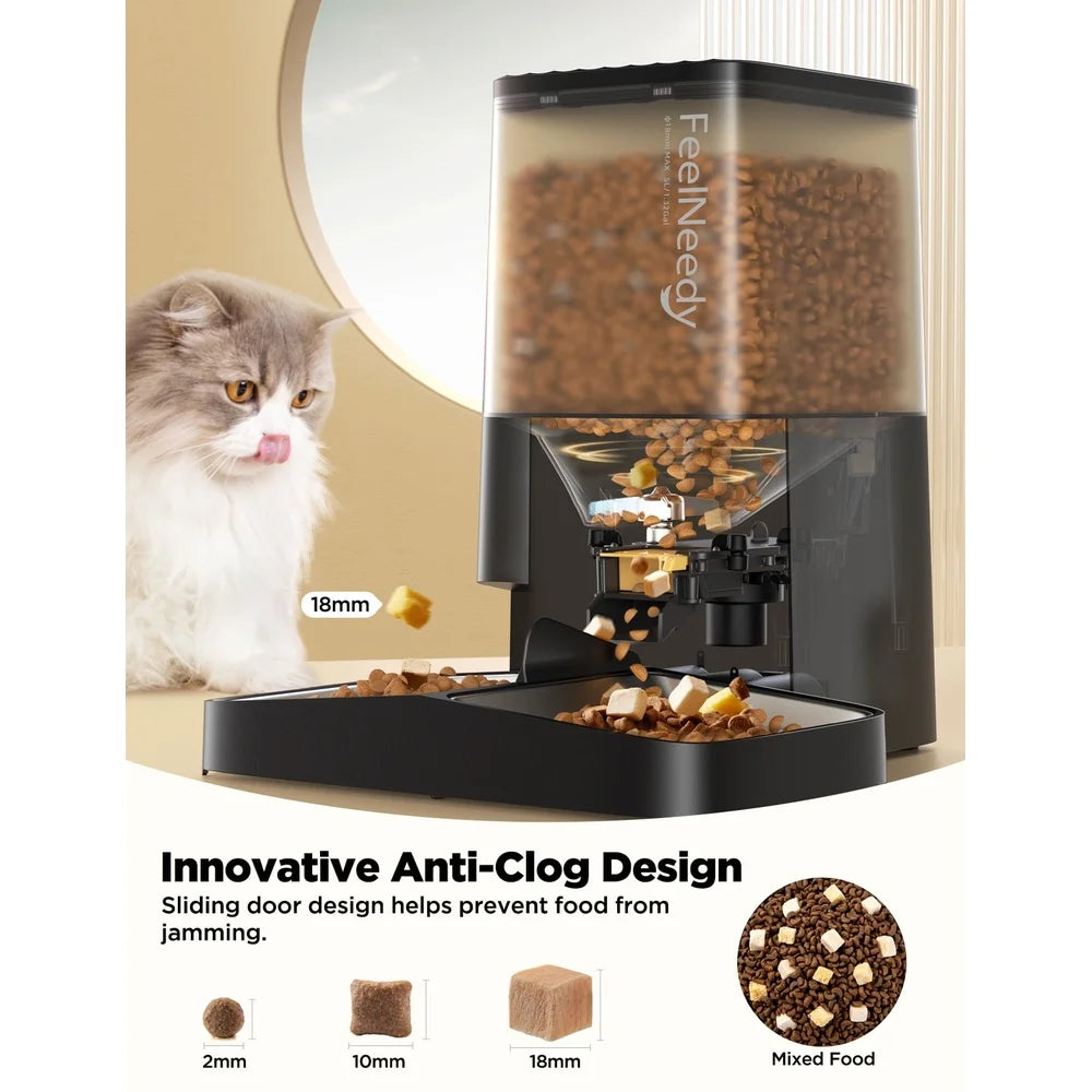 XMSJ Automatic Cat Feeder Timed Dispenser With 2 Bowls
