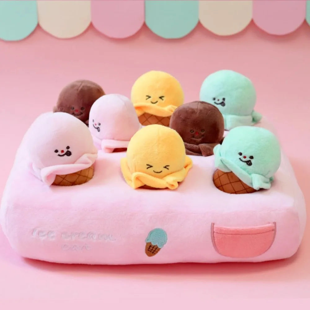 Hign-concerned Enrichment Dog Puzzle Snuffle Mat Ice Cream Cart