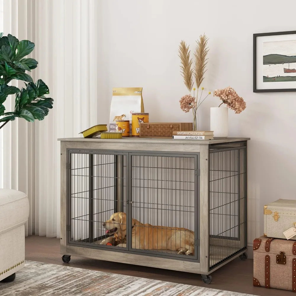 Luck And Ray's Pet Supplies Wooden Dog Crate Kennel