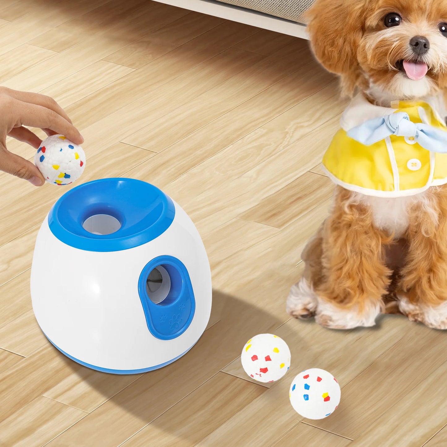 Bymaocar Automatic Ball Launcher For Dogs Adjustable Throw