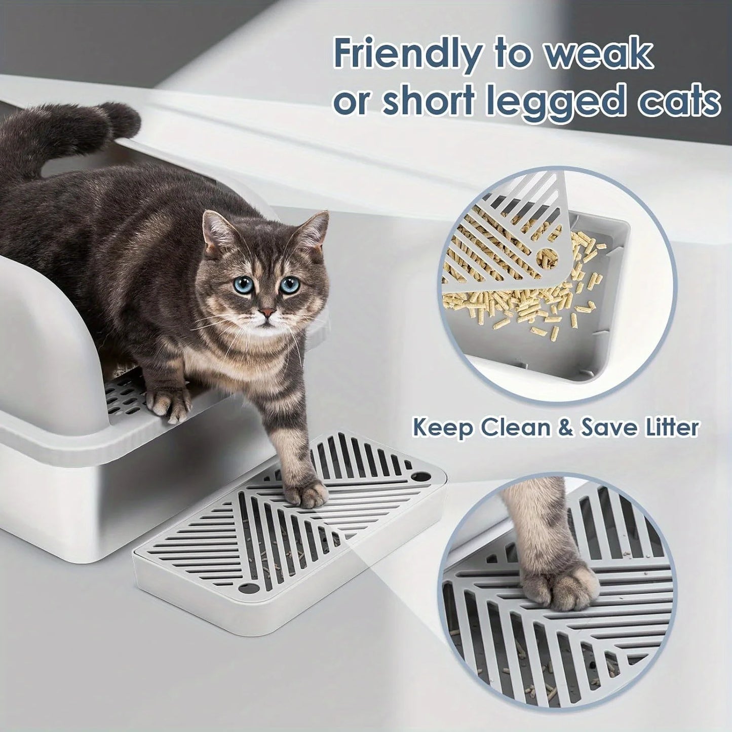 Feature Self Cleaning Cat Litter Box With Foot Pedal Odor