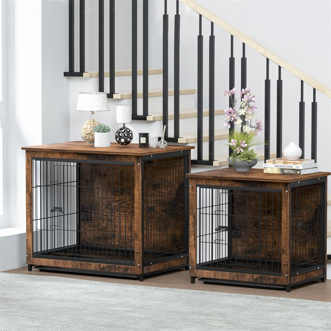BINGOPAW Dog Cage End Table Kennel Crate Indoor Wood