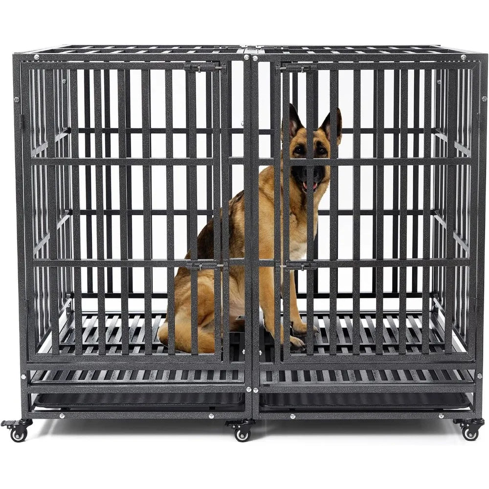 SHUSHIM Heavy Duty Indestructible EscapeProof Dog Crate