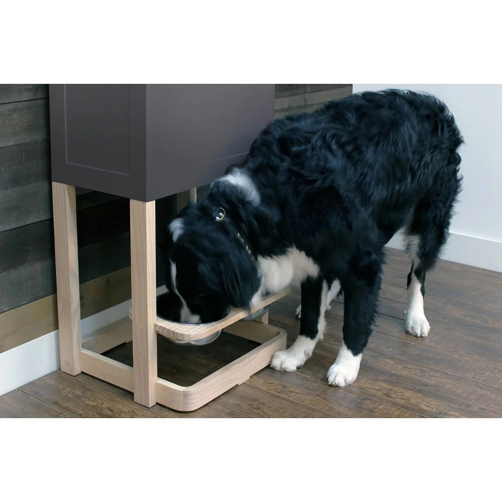 XMSJ Scandinavian Style Elevated Pet Feeder Station
